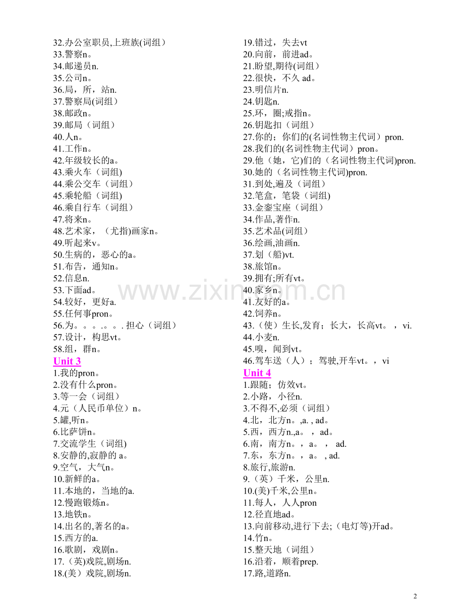 新译林版牛津英语7B单词表.doc_第2页