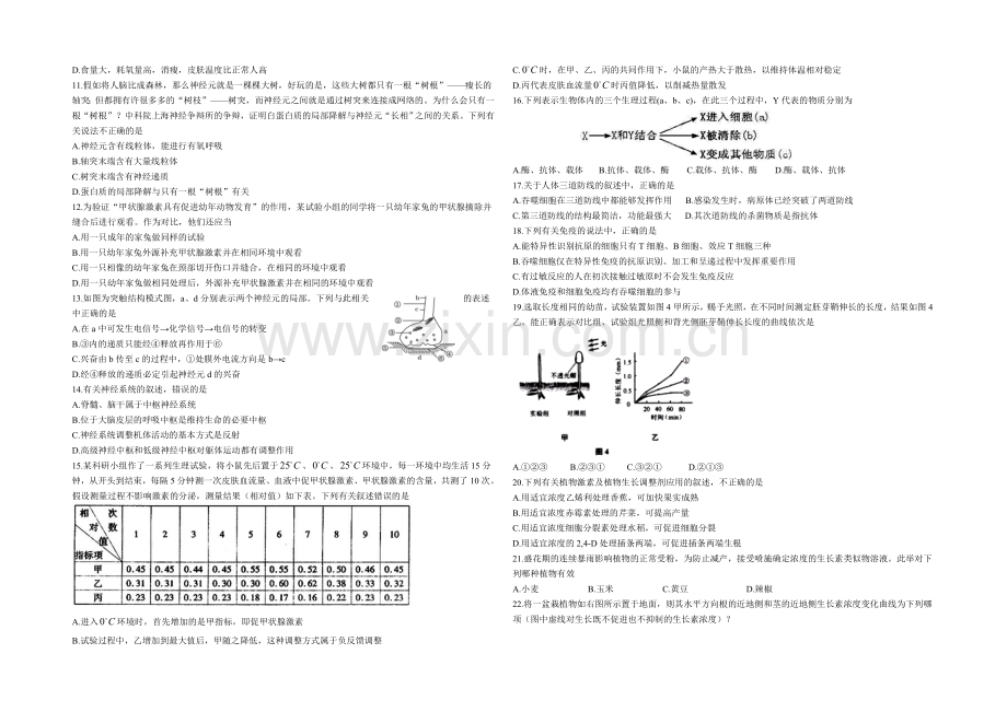 山东省德州市某中学2020-2021学年高一下学期6月月考-生物-Word版含答案.docx_第2页