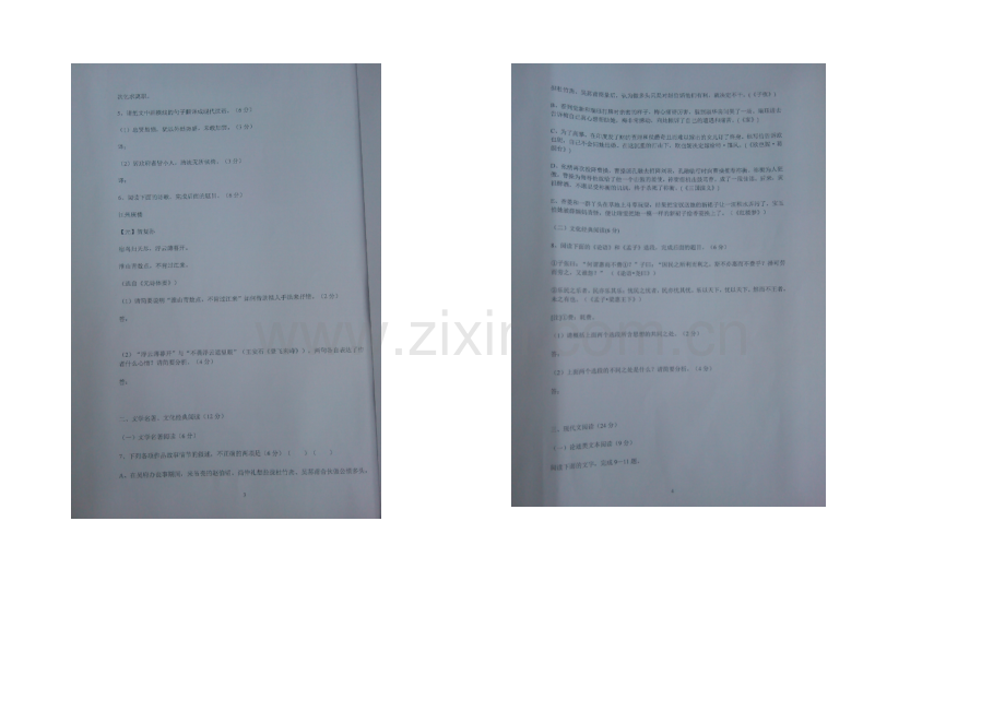 福建省龙海二中2021届高三下学期第四次周考语文试卷-扫描版含答案.docx_第2页