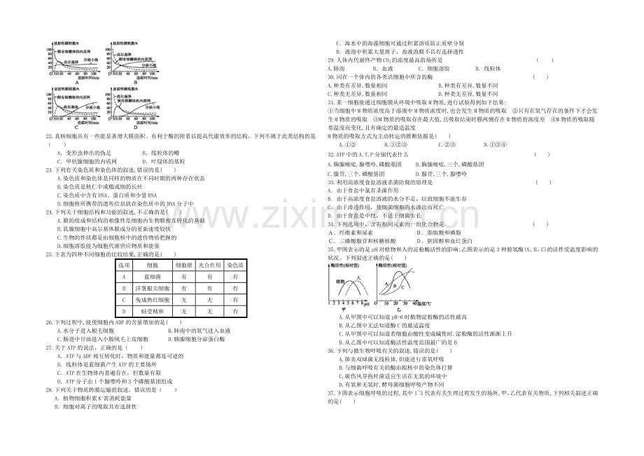 浙江省杭州二中2020-2021学年高一下学期期中考试生物试卷-Word版含答案.docx_第2页