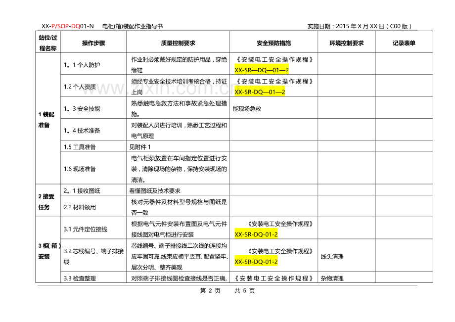 电柜(箱)装配作业指导书.doc_第3页