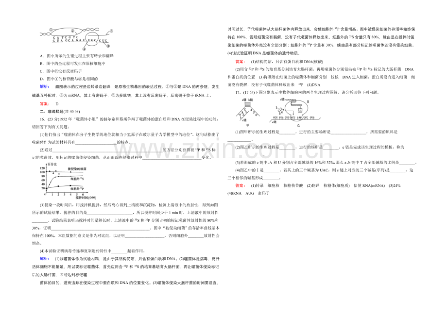 高中生物(必修二)新课标同步练习-阶段质量评估3.docx_第3页