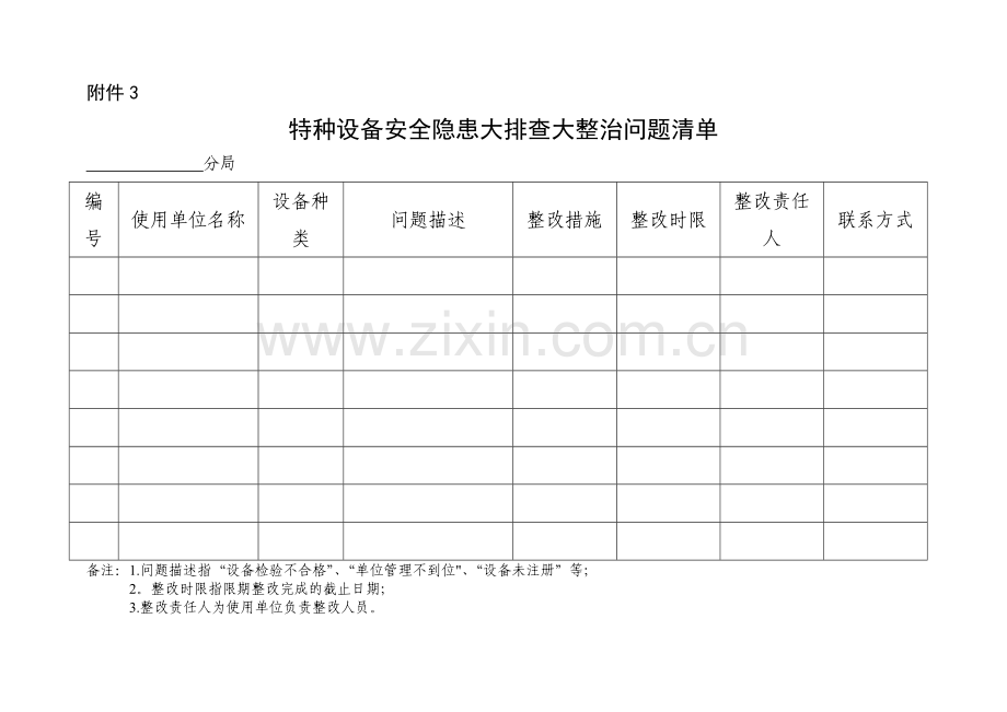 特种设备安全隐患大排查大整治清单.doc_第1页