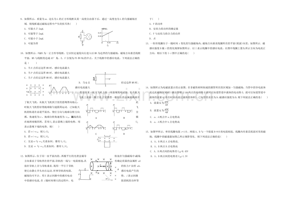 2021高考物理一轮复习经典组合章节综合训练之电磁感应Word版含答案.docx_第2页