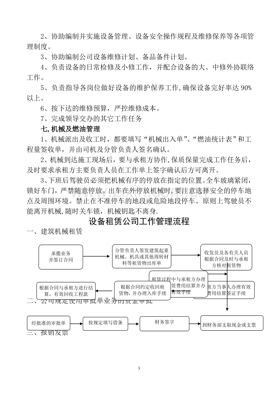 设备租赁公司各岗位人员工作职责及管理制度.doc_第3页