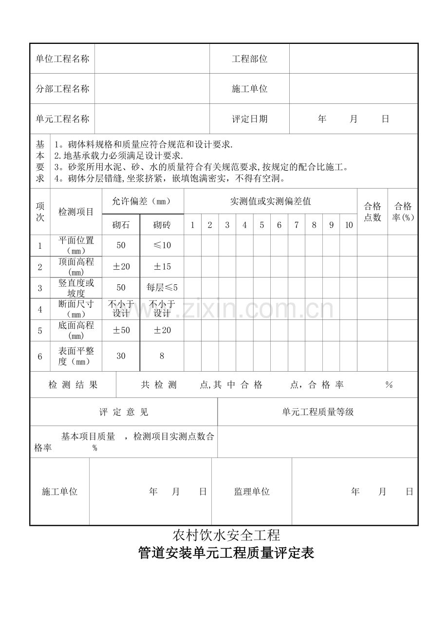 安全饮水单元工程评定表.doc_第3页