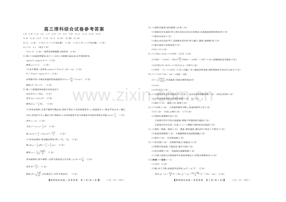 陕西省西安市第一中学2021届高三上学期1月大练习化学试题WORD版含答案.docx_第3页