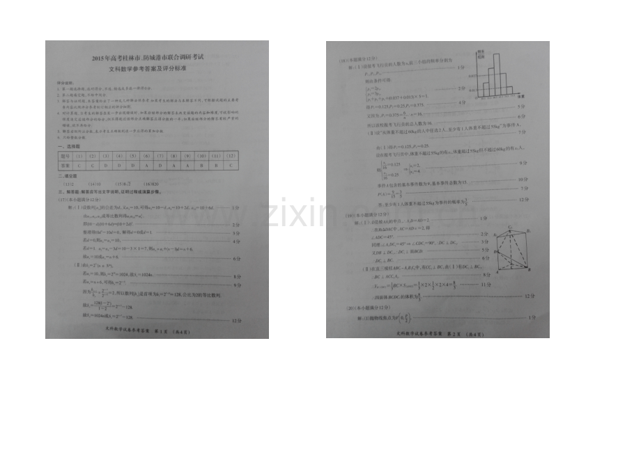 广西省桂林市、防城港市2021届高三联合调研考试数学(文)试题-扫描版含答案.docx_第3页