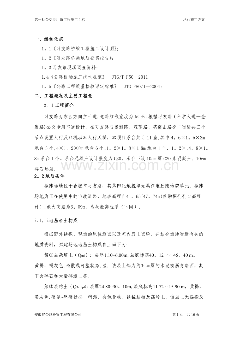 承台专项施工方案.doc_第1页