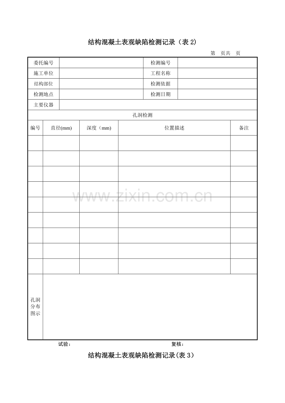 结构混凝土表观缺陷检测记录.doc_第2页