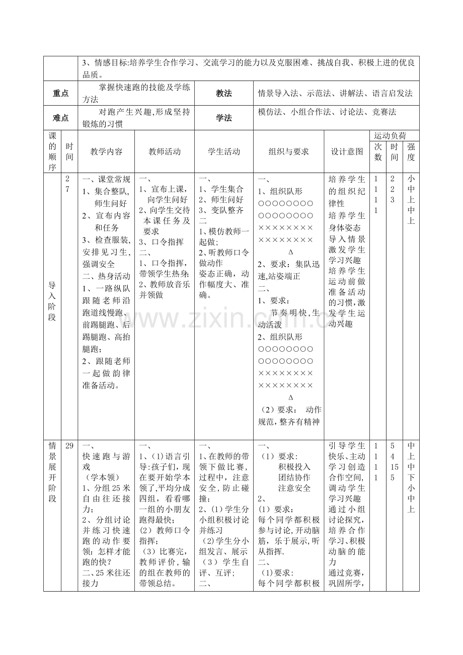 小学体育《快速跑》教案设计.doc_第2页