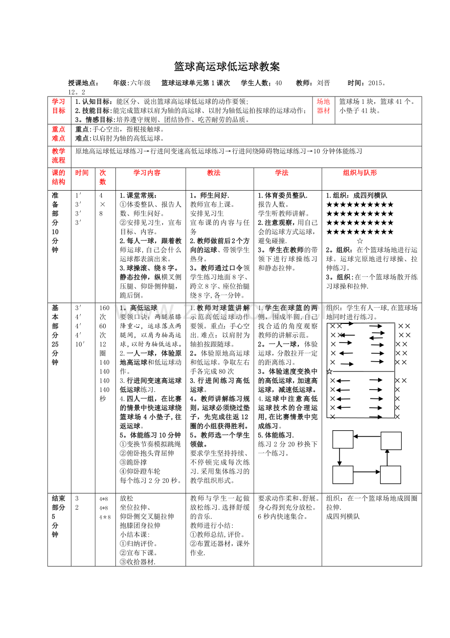 篮球高低手运球教案.doc_第1页