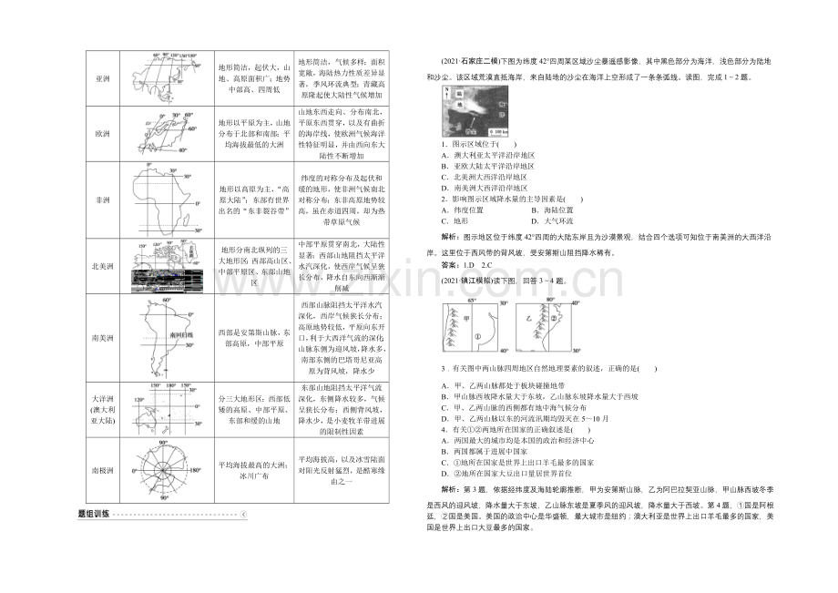 2022届(新课标)地理大一轮复习配套文档：第十七章-世界地理-第35讲-世界地理概况.docx_第2页