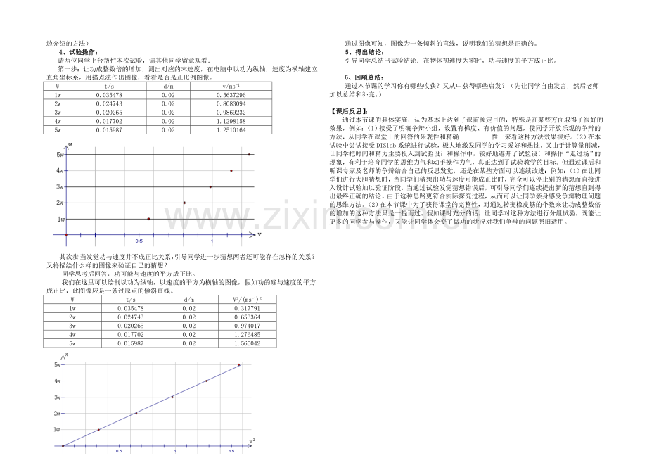 【人教版】高中物理实验教学资源-探究功和速度变化关系教案.docx_第2页