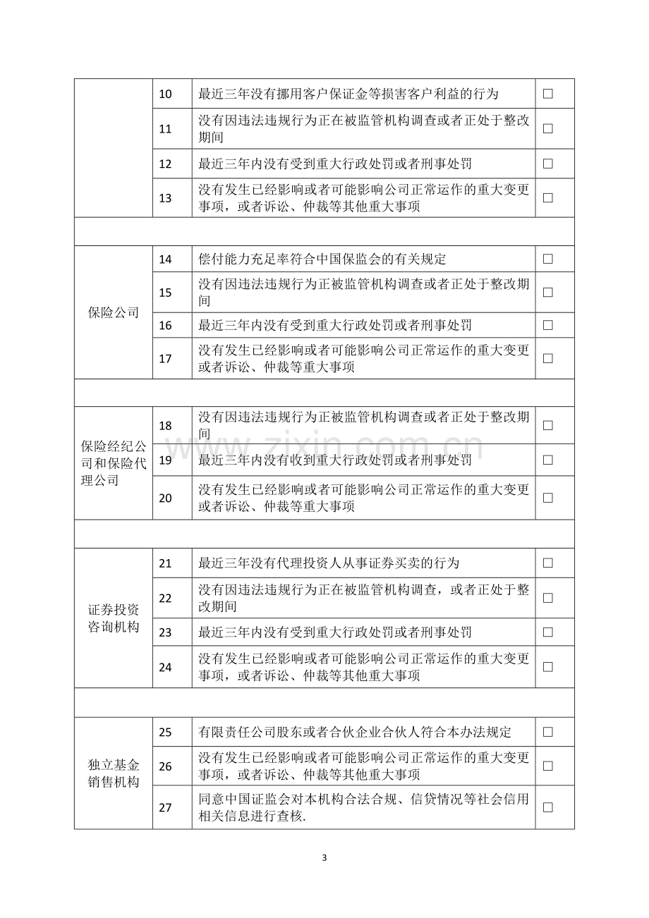 基金销售业务资格申请及信息备案相关表格.doc_第3页