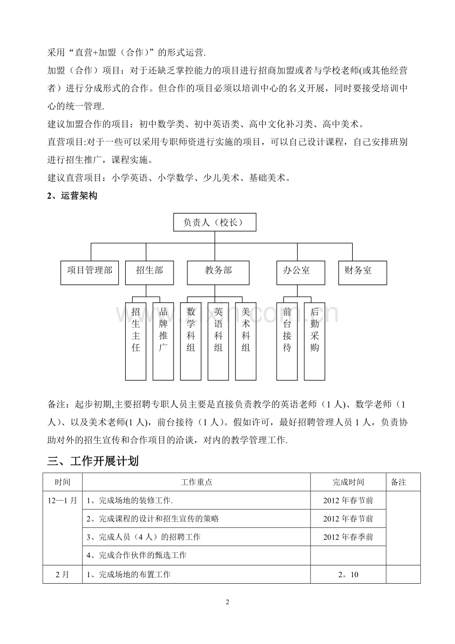 教育培训中心运营方案.doc_第2页