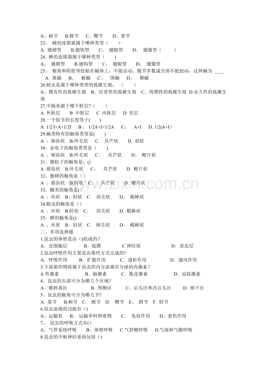 普通昆虫学期末试卷.doc_第2页