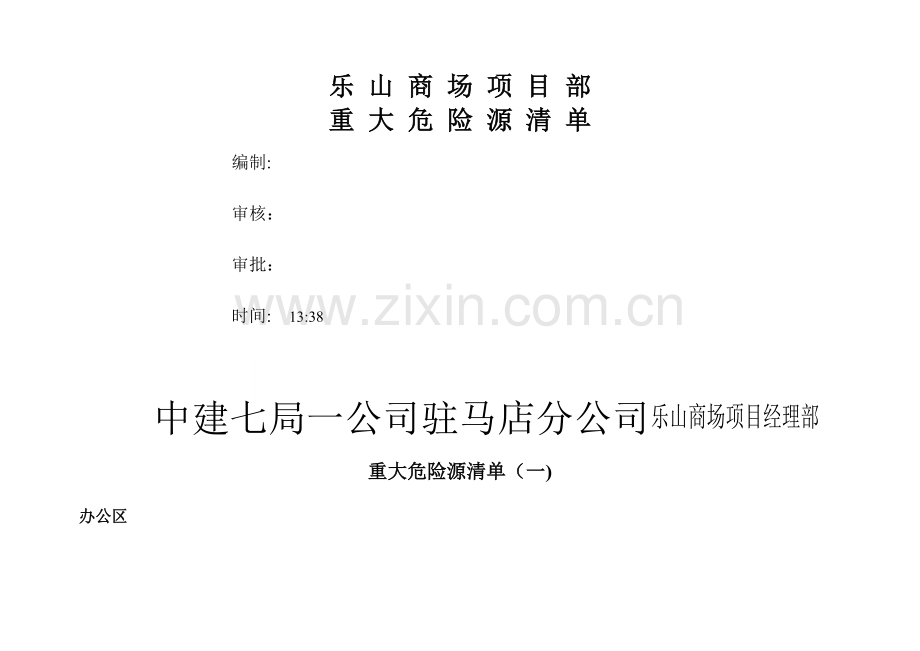 乐山商场重大危险源清单.doc_第1页