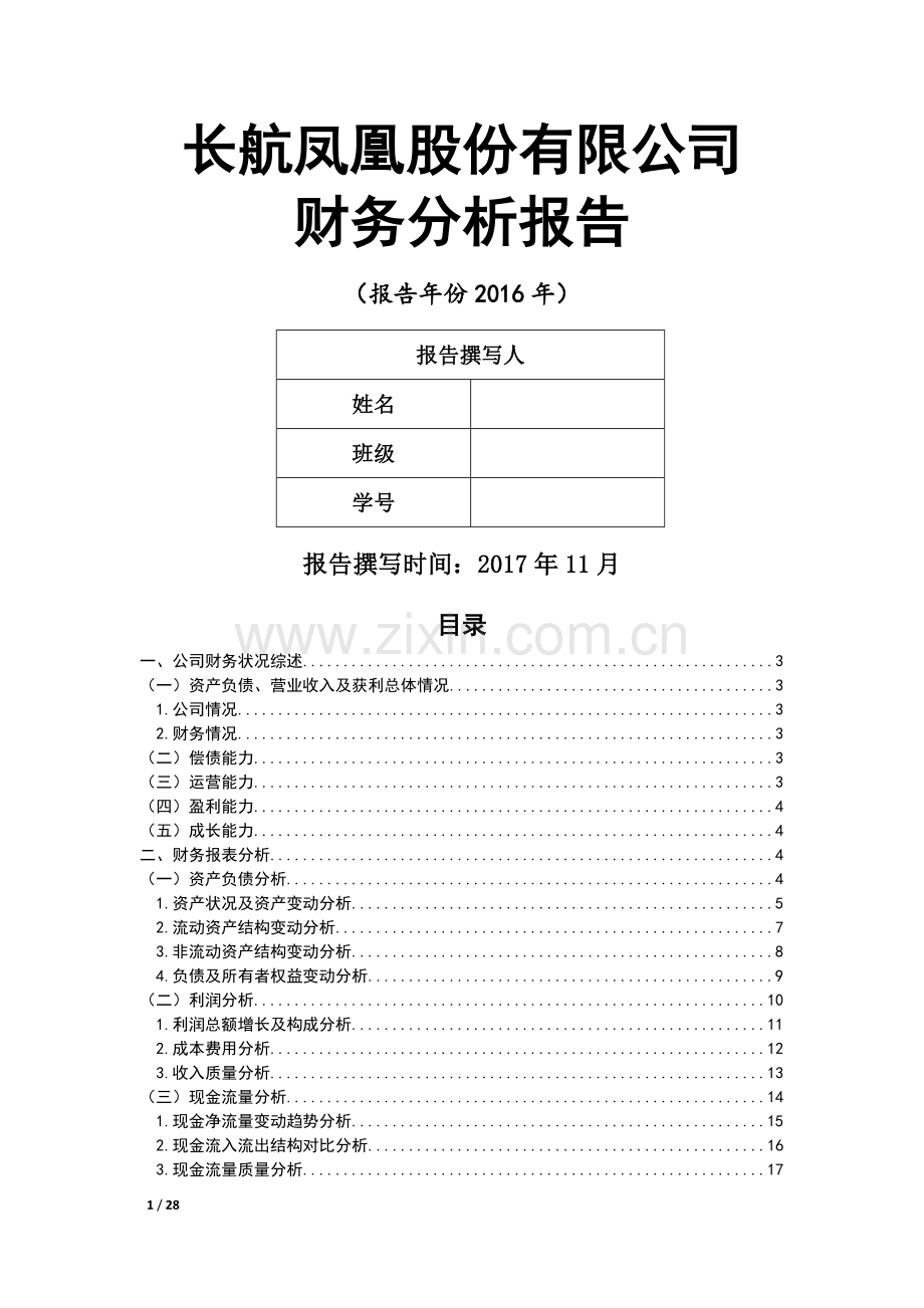 股份有限公司财务分析报告.docx_第1页