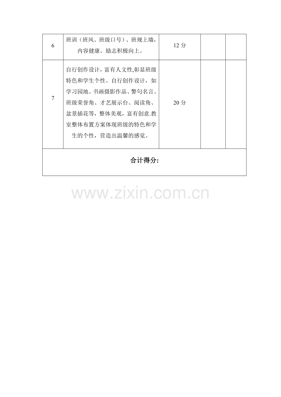 班级文化建设评比方案及评分标准.doc_第3页