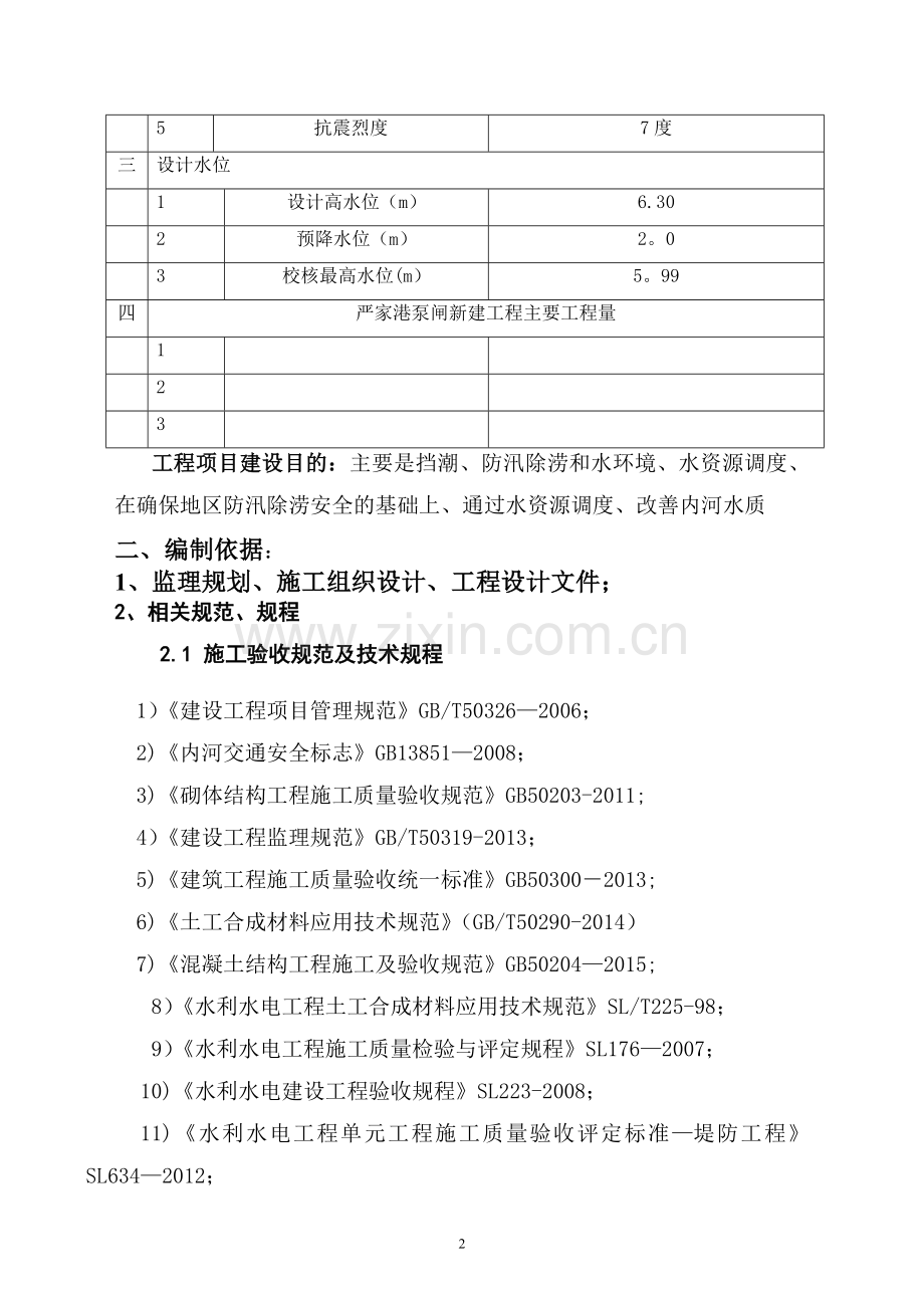 严家港泵闸工程施工监理细则.doc_第3页