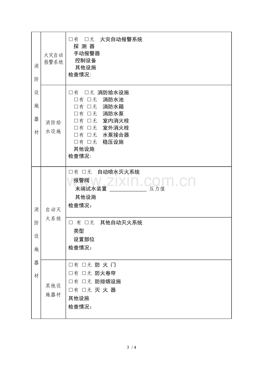 消防安全生产隐患排查表.doc_第3页