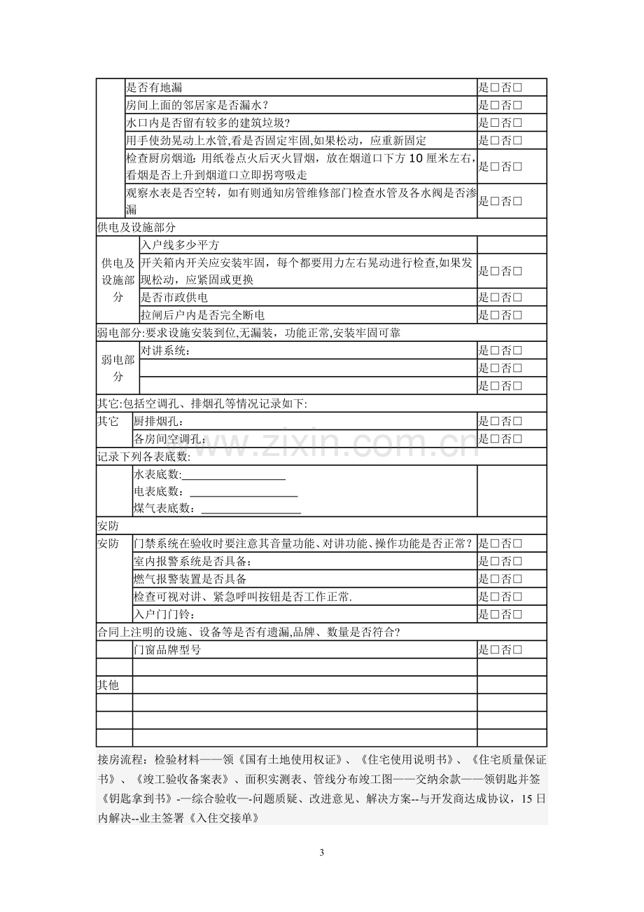 新房验房详细表格以及注意事项.doc_第3页