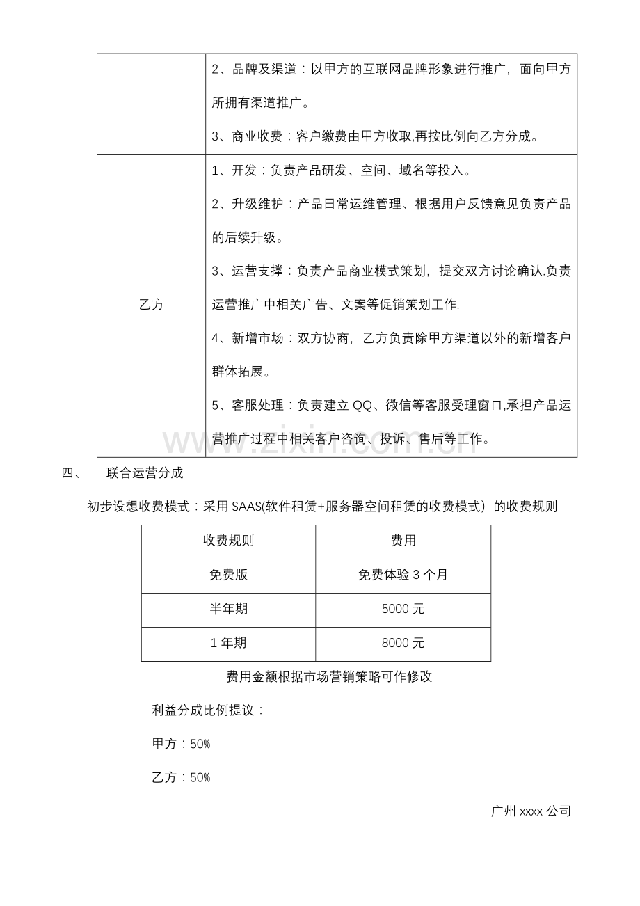 联合运营项目合作方案书--模板.docx_第2页