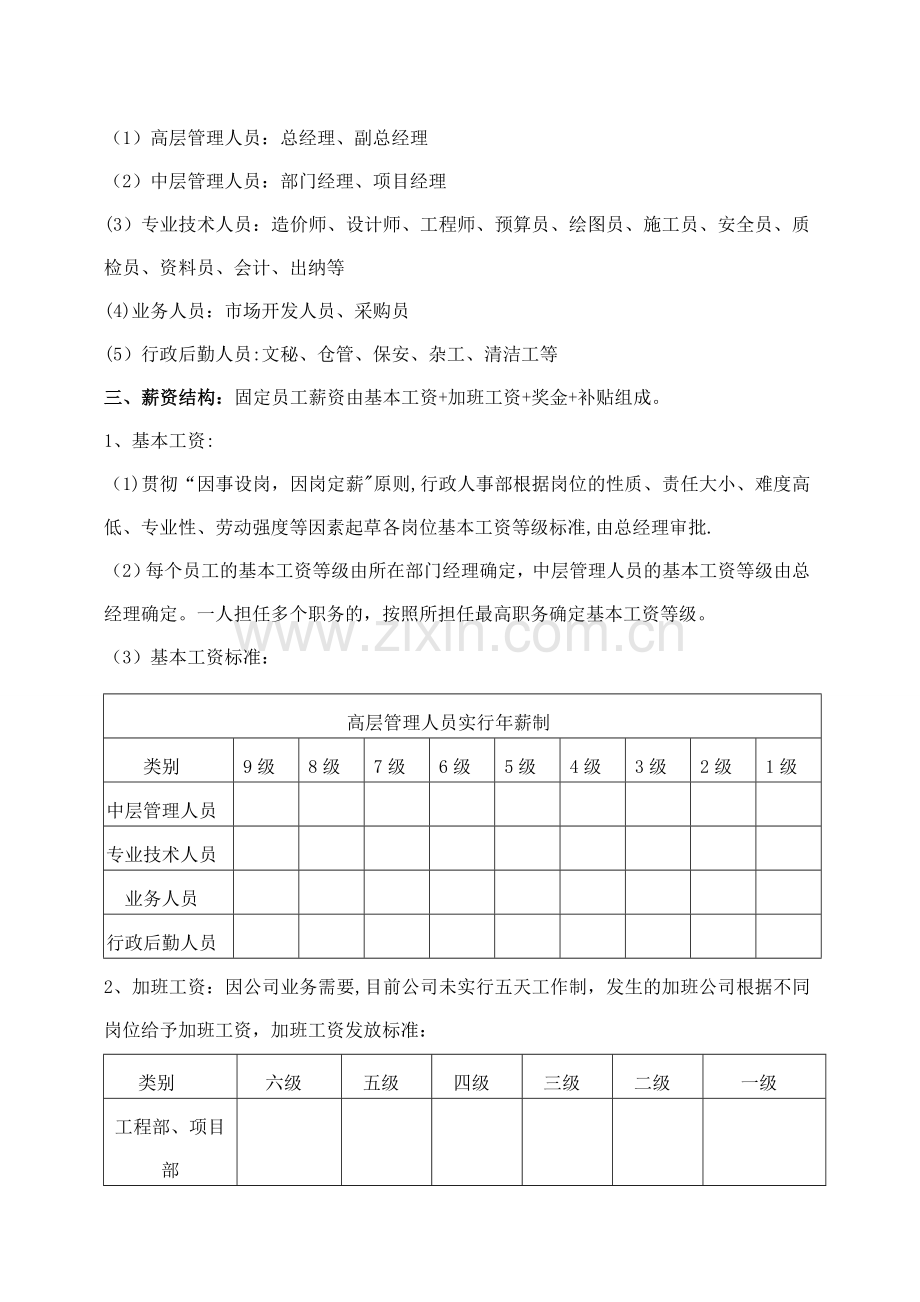 建筑施工企业薪酬管理制度.doc_第2页