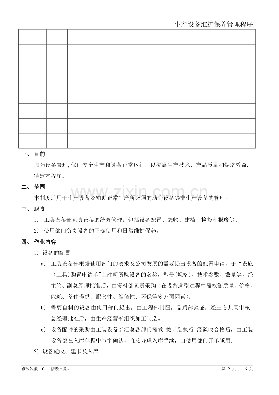 生产设备维护保养管理程序.doc_第2页