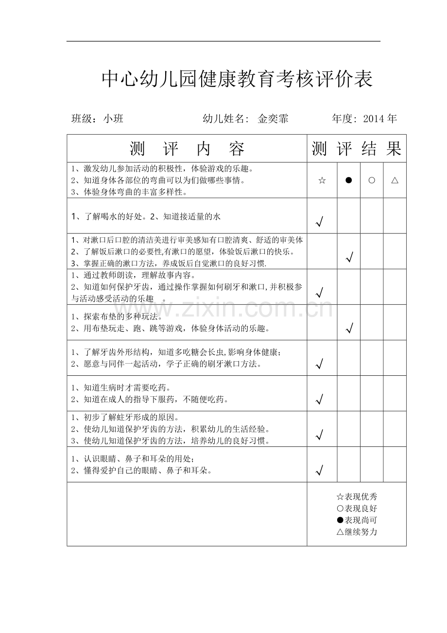 中心幼儿园健康教育考核评价表.doc_第3页