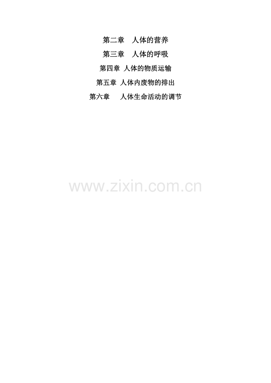 人教版七年级生物下册考点(思维导图版).docx_第1页