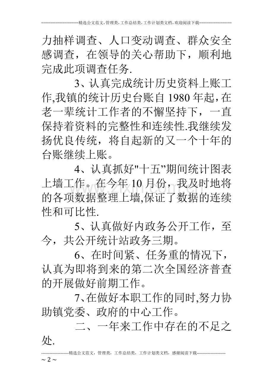 乡镇统计站工作总结.doc_第2页