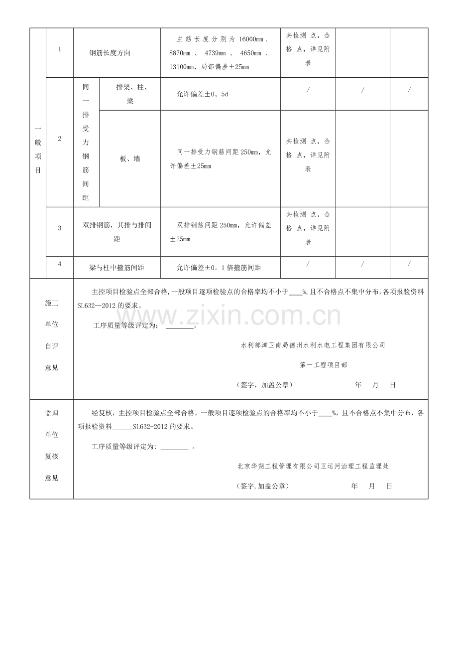 表2.1.3-普通混凝土钢筋制作及安装工序施工质量验收评定表.doc_第3页