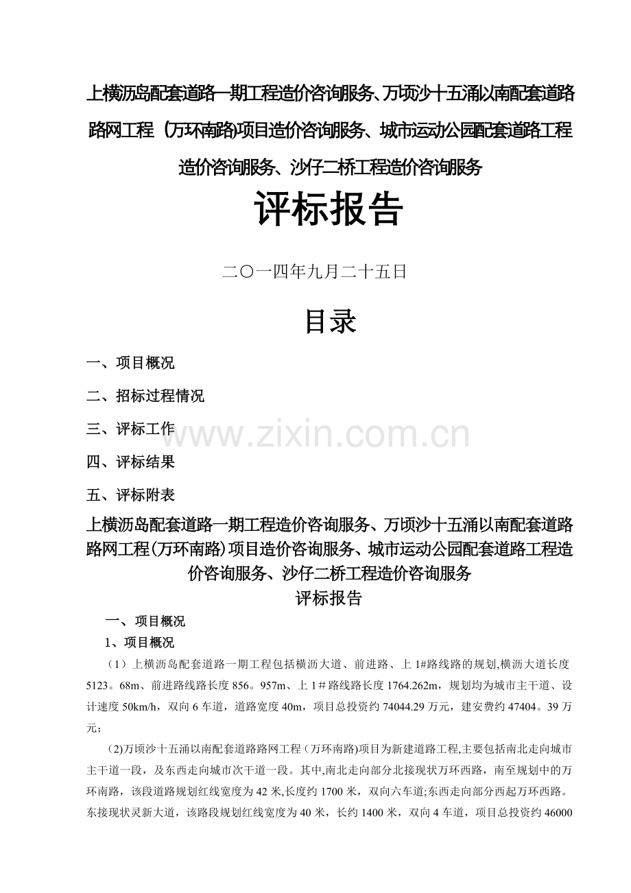 万环南路项目造价咨询服务城运动公园配套道路工.doc_第1页