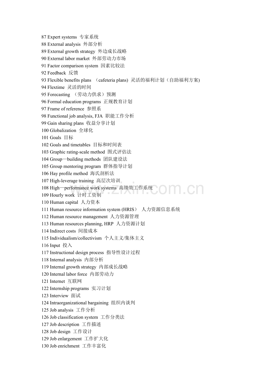 人力资源管理师专业英语词汇表.doc_第3页