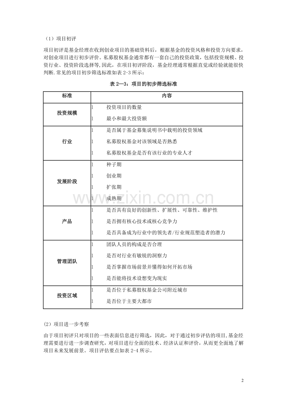 私募股权投资项目流程.doc_第2页