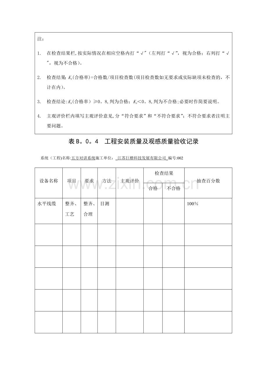 工程安装质量观感质量验收记录.doc_第2页