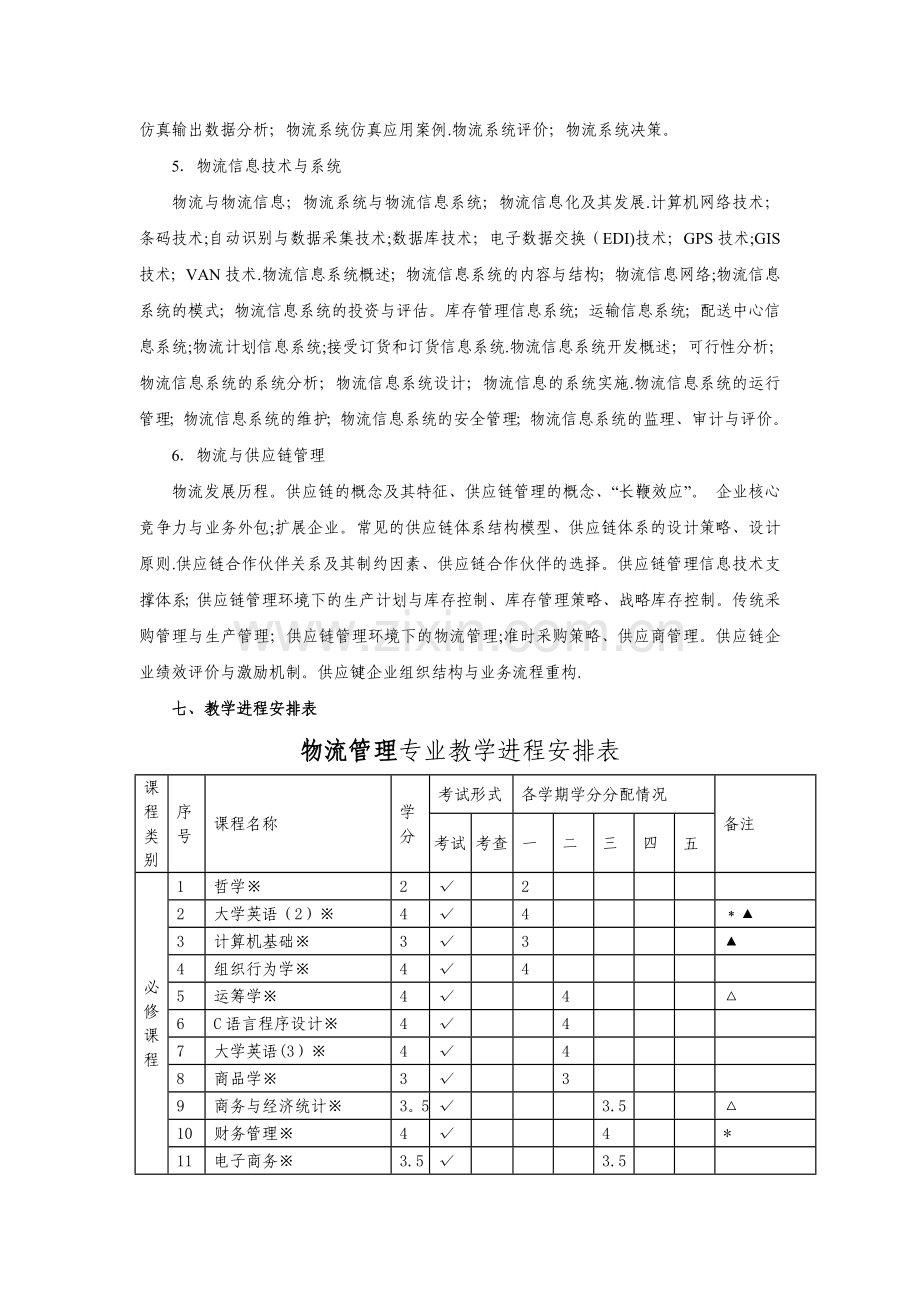 物流管理专业教学计划.doc_第3页