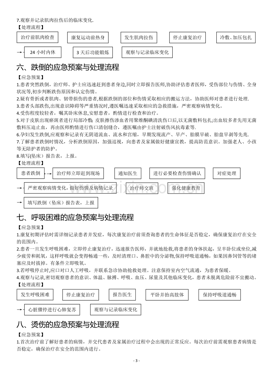 康复意外应急预案与处理流程.doc_第3页