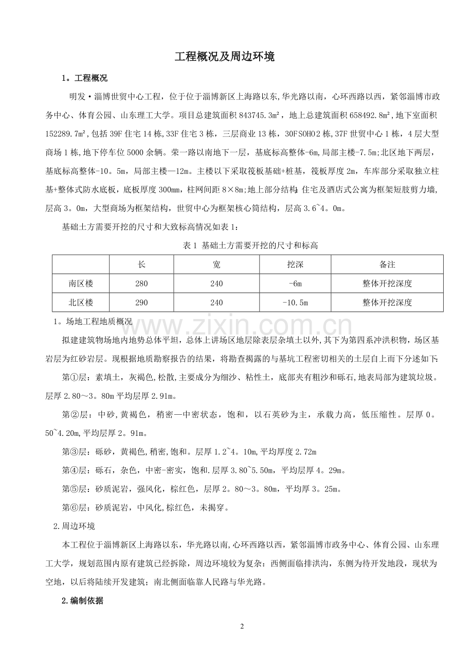 深基坑工程基坑支护、基坑降水、土方开挖安全专项施工方案.doc_第2页