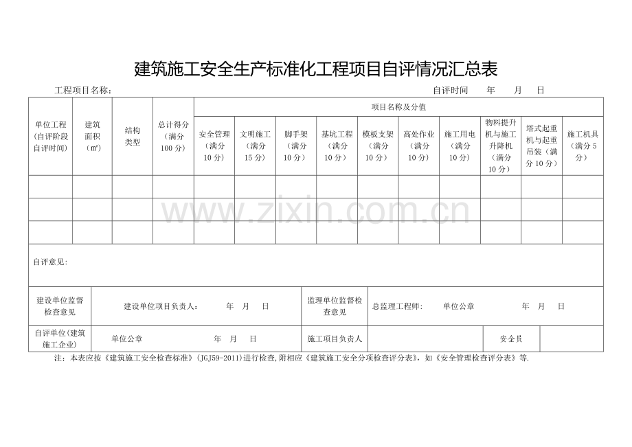 建筑施工安全项目自评材料.doc_第1页