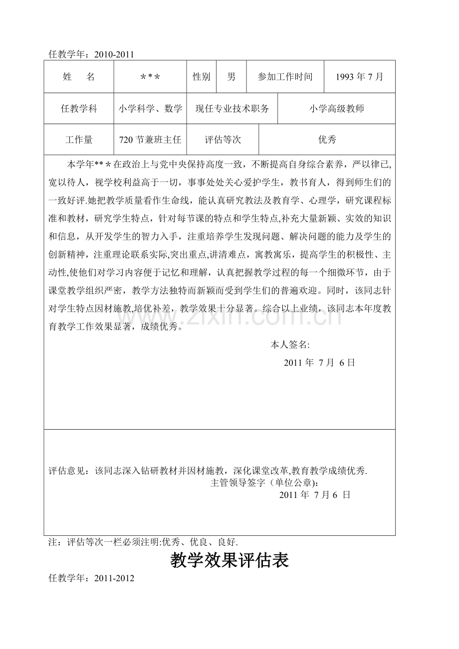 职称用班主任工作评价表.doc_第2页