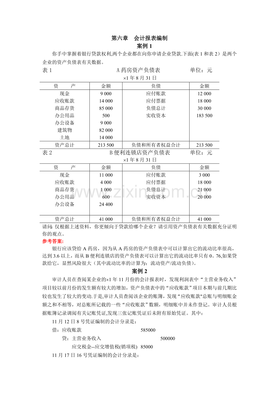 第六章会计报表编制.doc_第1页