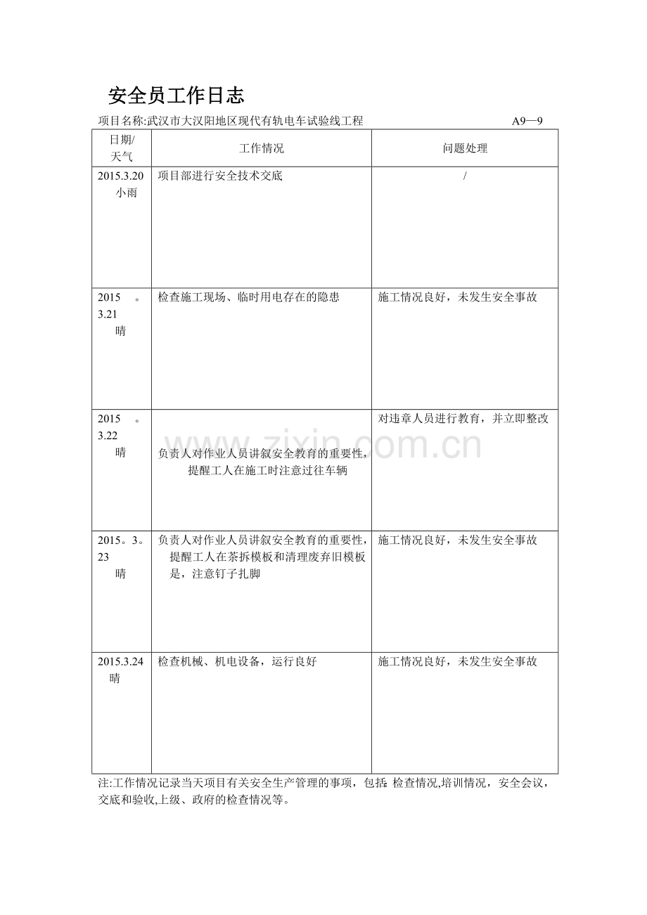 安全员工作日志.doc_第1页