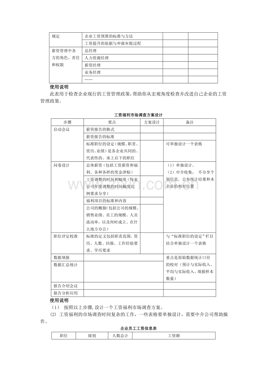 薪资福利设计与操作工具表单.doc_第3页