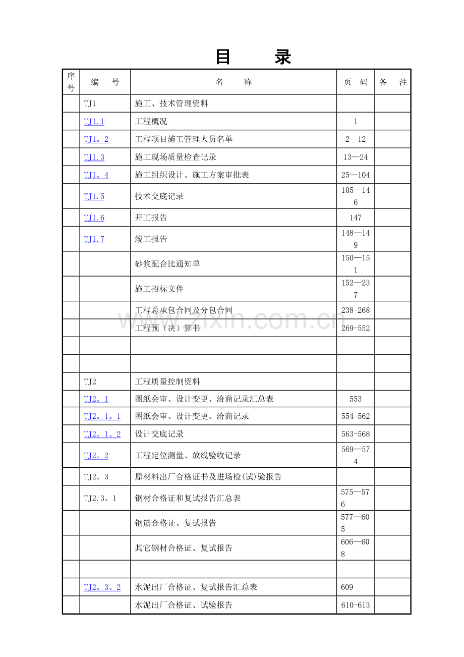 江苏省施工资料表格.doc_第1页