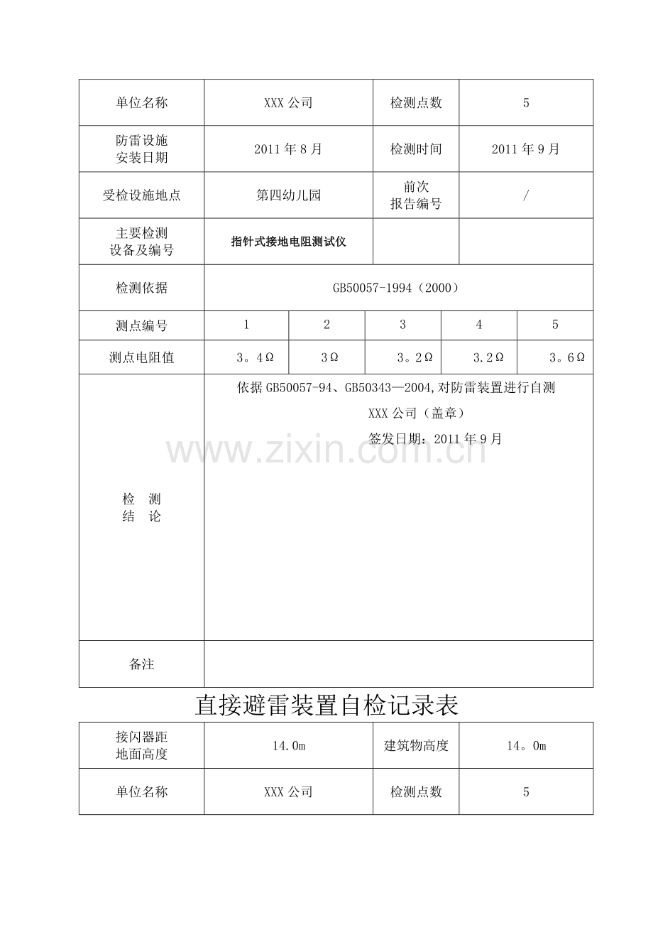 直接避雷装置自检记录表.doc_第3页