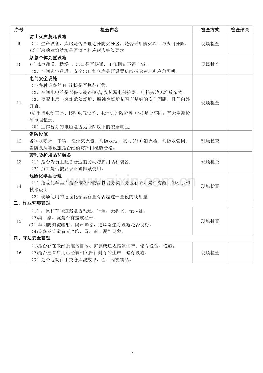 机械制造企业安全检查表.doc_第2页