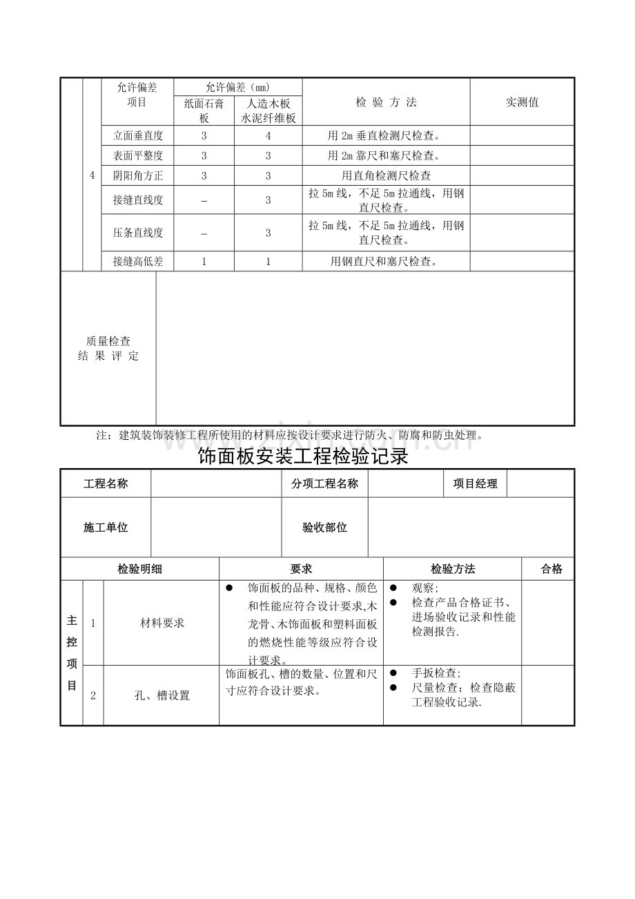 室内装修质量验收表.doc_第2页